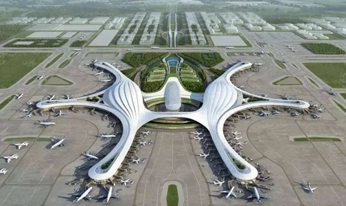 "Divine Bird" flapping its wings to fly, making it more beautiful for the construction of Chengdu Tianfu International Airport