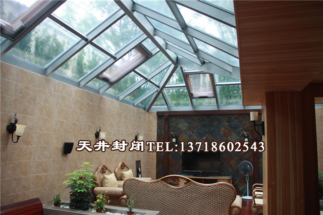玻璃封顶,出入口封顶,制作阳光房