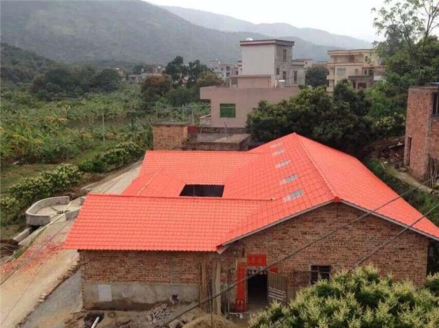成批出售树脂瓦凉亭材料家用屋顶琉璃瓦彩色波形瓦古建筑合成塑胶瓦