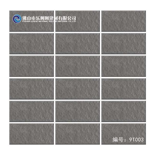 厂价直销 灰色麻面耐酸碱外墙面砖 超薄防水贴纸外墙瓷砖 定制