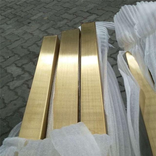 不锈钢管材方形管彩色方通拉丝圆管扁管电镀玫瑰金钛金黑钛古铜