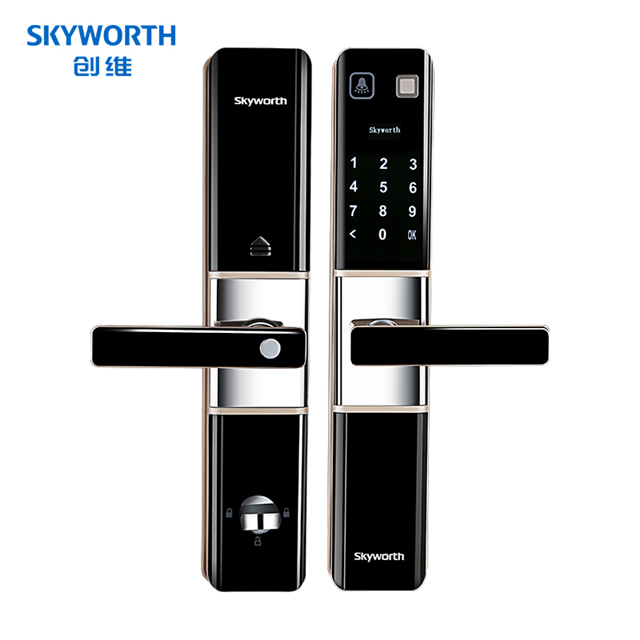 skyworth创维智能电子锁入户门指纹锁工程锁智能锁工厂