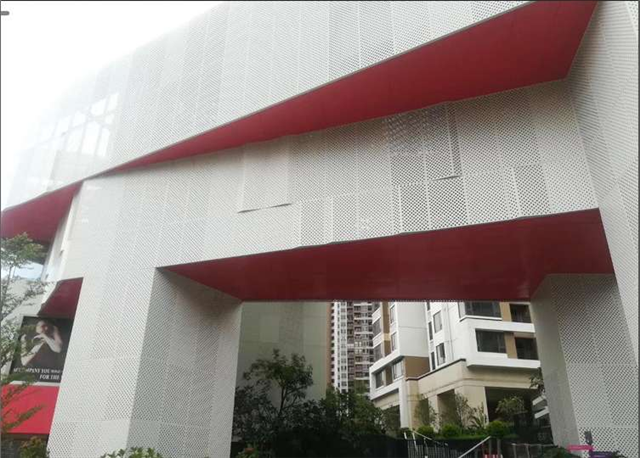 广州铝单板厂家定制门头冲孔铝单板外墙造型冲孔铝单板