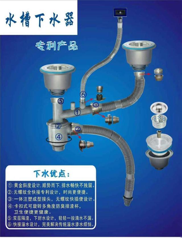 批发不锈钢水槽下水器 洗菜盆排水套装