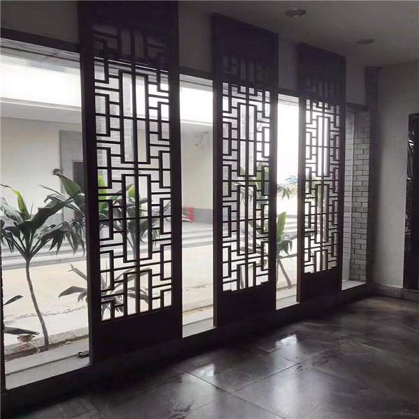 北京古典风格仿古铝花格窗棂 古建筑冰裂纹铝窗花 格栅铝花窗