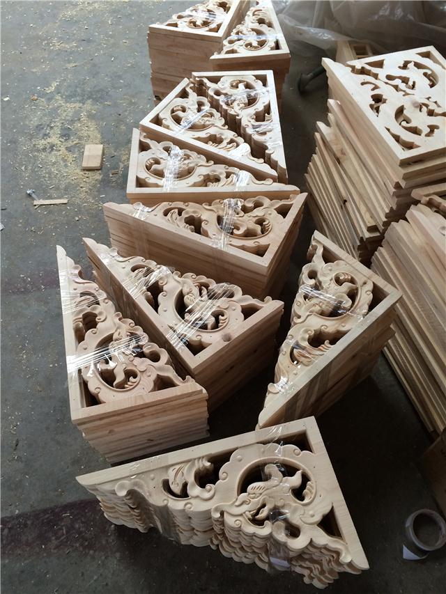 仿古木雕雀替_花型雕刻设计_四川福运仿古古建厂家_价格及图片