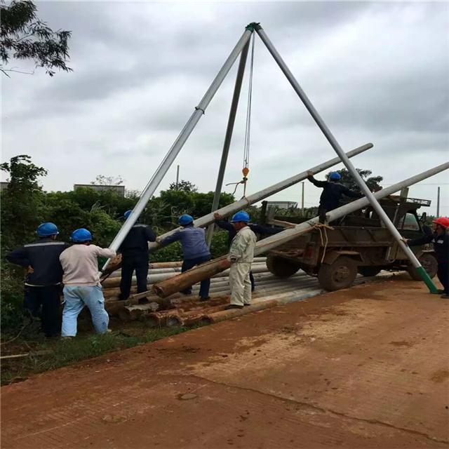 三角架抱杆机铝合金立杆机电力三角拔杆立杆机