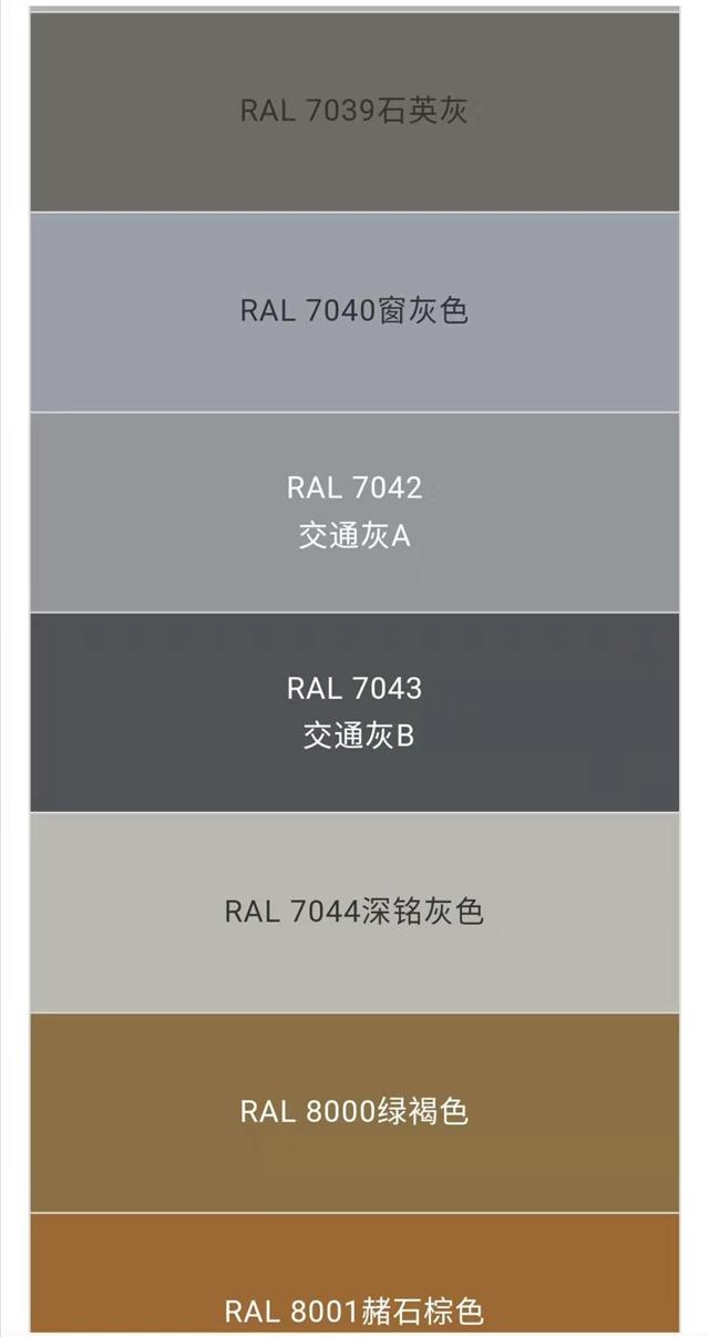 ral劳尔色卡 7043 交通灰