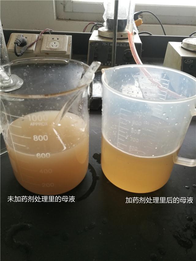 蒸盐脱胶剂处理高盐废水蒸发母液