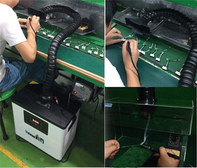 车间烙铁焊烟过滤器烙铁焊锡除烟机厂家车间焊锡烟尘排烟设备