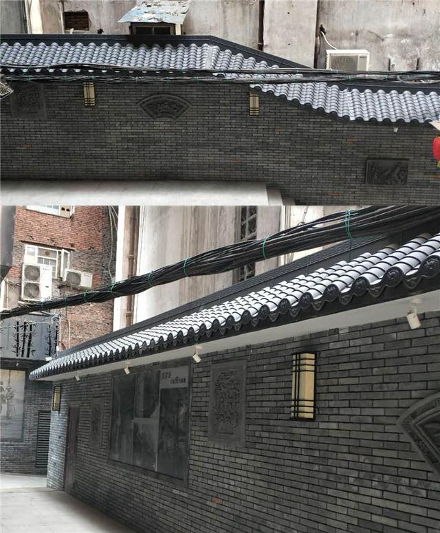 古建筑青瓦 四合院别墅青瓦屋面 中式屋檐小青瓦 成都仿古瓦厂家