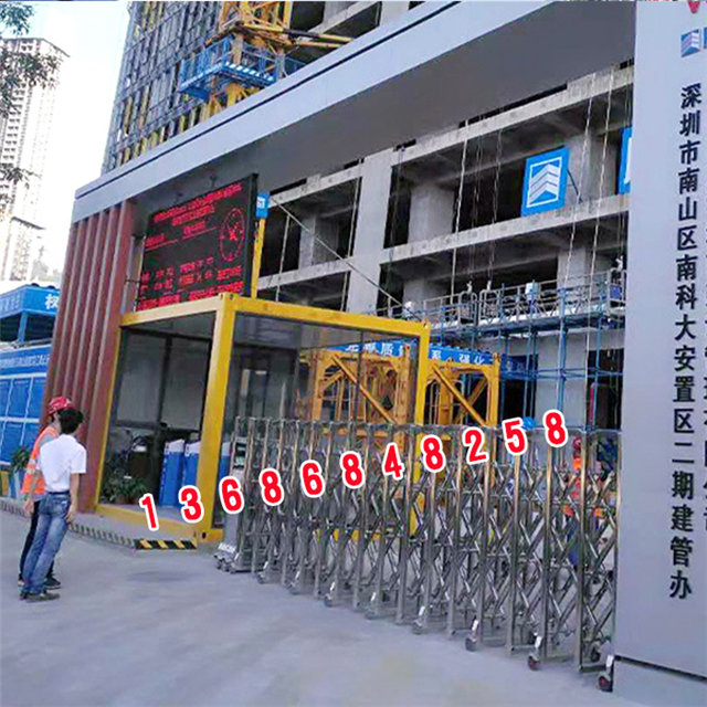 深圳新款建筑工地大门市政标准大门工厂铁艺铁皮门可安装