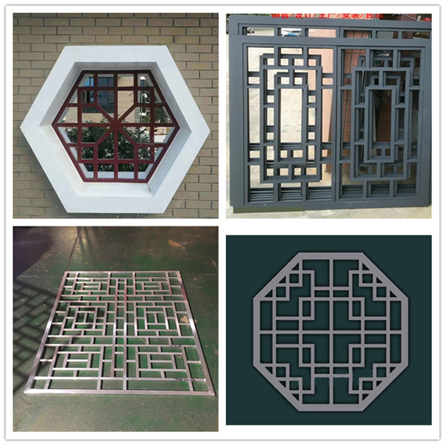 古建筑装饰铝合金漏窗异形漏窗厂家