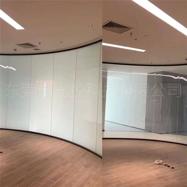 厂家直销智能雾化玻璃投影布幕电控玻璃调光隔断玻璃