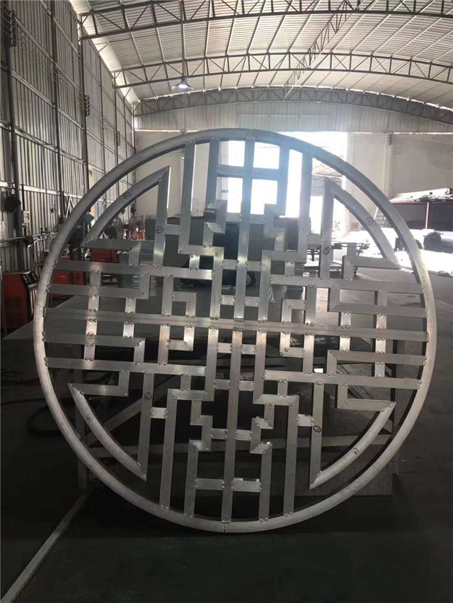 仿古风格铝方管花格铝合金格栅窗