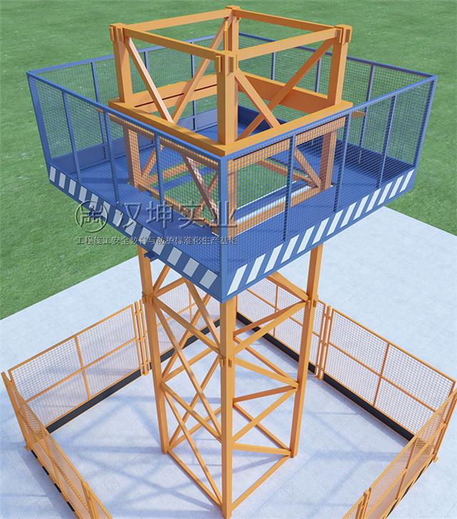 土建施工塔吊附着检修平台项目塔吊硬防护