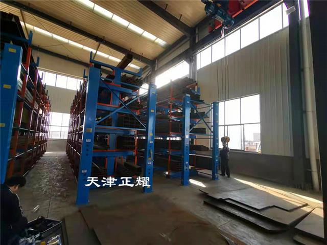 江西景德镇伸缩悬臂式货架存放管材钢材型材棒料轴扁钢型钢杆
