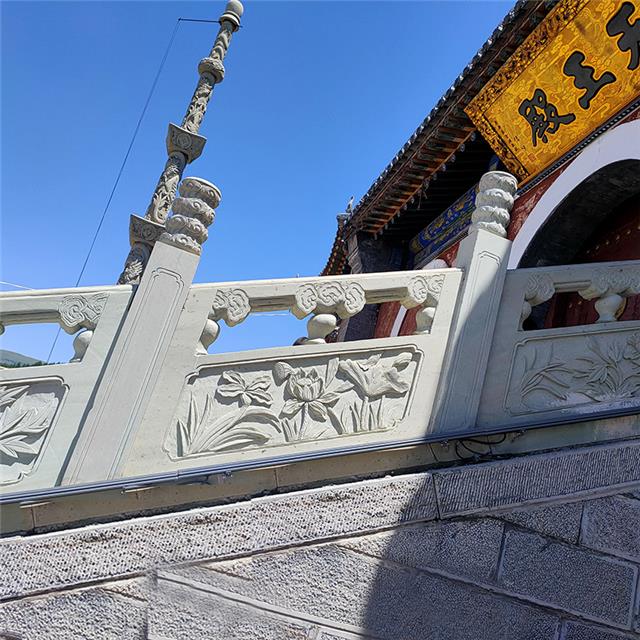 寺院石雕栏杆图片-寺庙石栏板供应