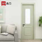 3D木门定制套装门卫生间门简约现代室内门浴室门D-925B