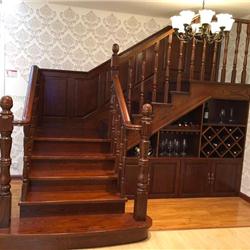  Yulin solid wood stairs, railings, glass railings, engineering railings