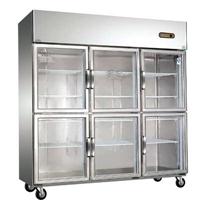  Commercial kitchen glass door vertical freezer, refrigerator