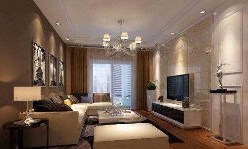 The wall paint color of the living room is not boring. What color is suitable for the wall paint of the living room