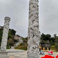石雕柱子价格-石雕龙柱制作-花岗岩龙柱