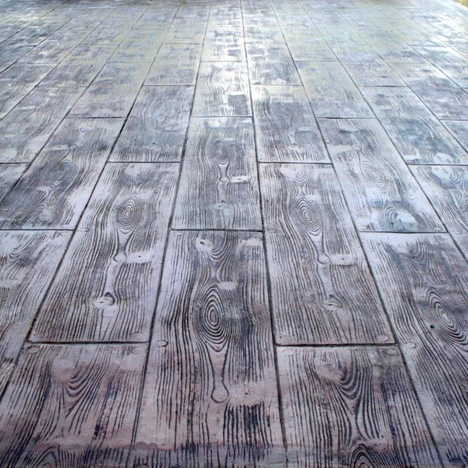 承德园林健身步道彩色艺术仿木纹地坪材料厂家 混凝土胶粘剂