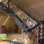 富阳 别墅铜雕刻楼梯扶手 让整个家居充满洋溢