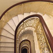 淄 博 不简单这款酒店铜雕刻楼梯栏杆新曼被客户表扬了