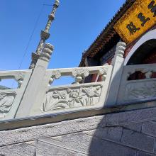 寺院石雕栏杆图片-寺庙石栏板供应
